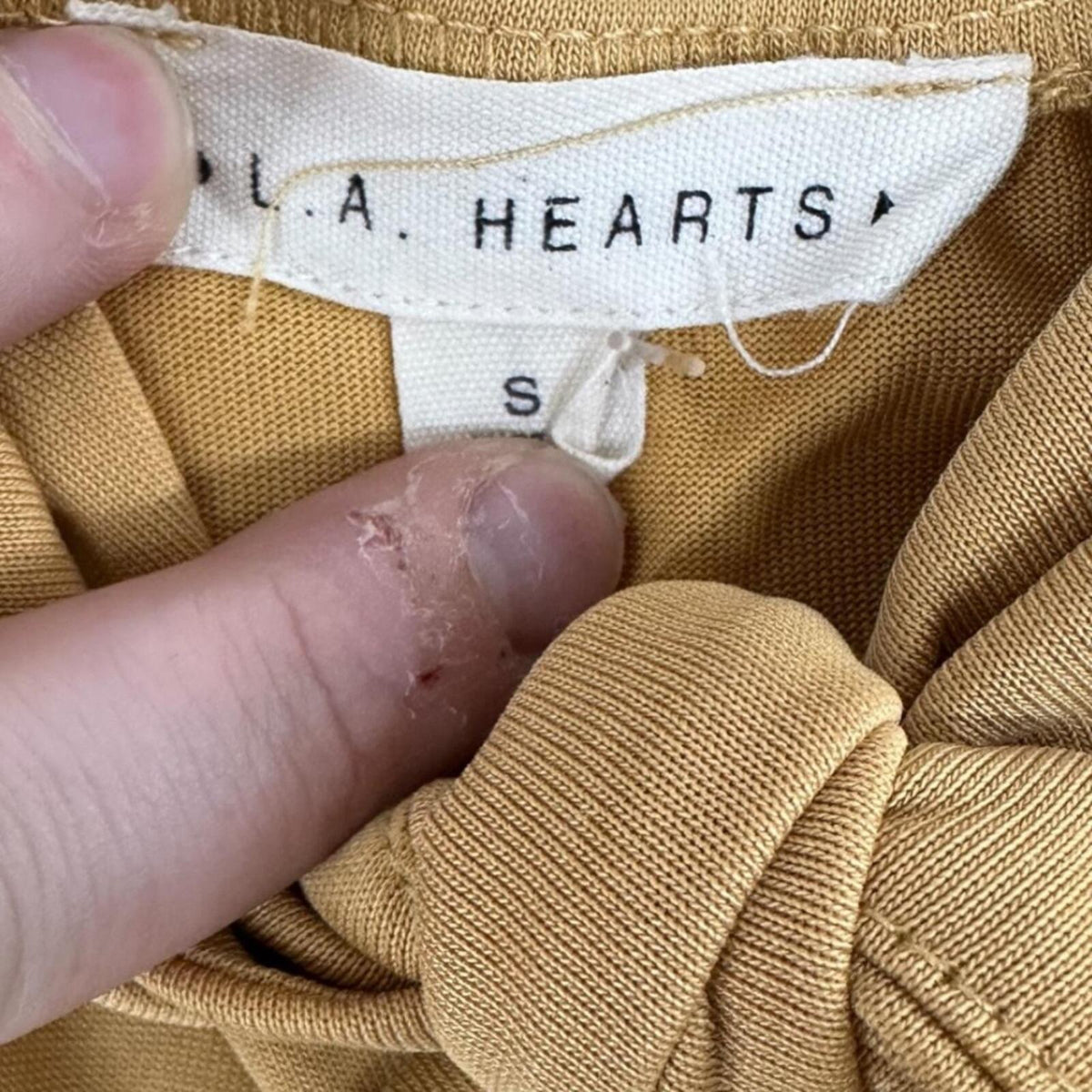 LA Hearts by PacSun Tie Front Romper in Mustard Yellow Bohemian Indie Fairy