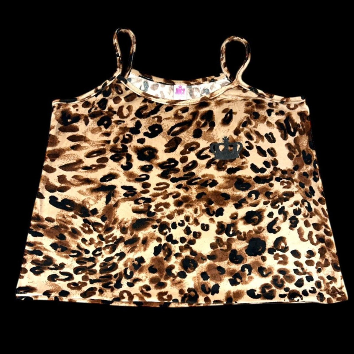 Juicy Couture Leopard Print Camisole Y2K Spaghetti Strap Top