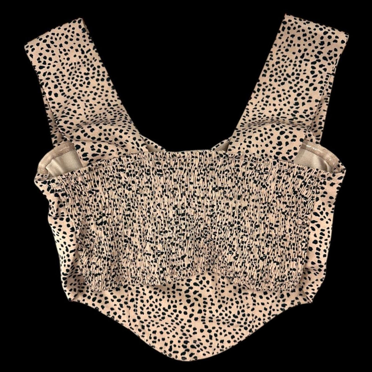 Fashion Nova Leopard Print Cropped Top Brown Tan Y2K Coquette