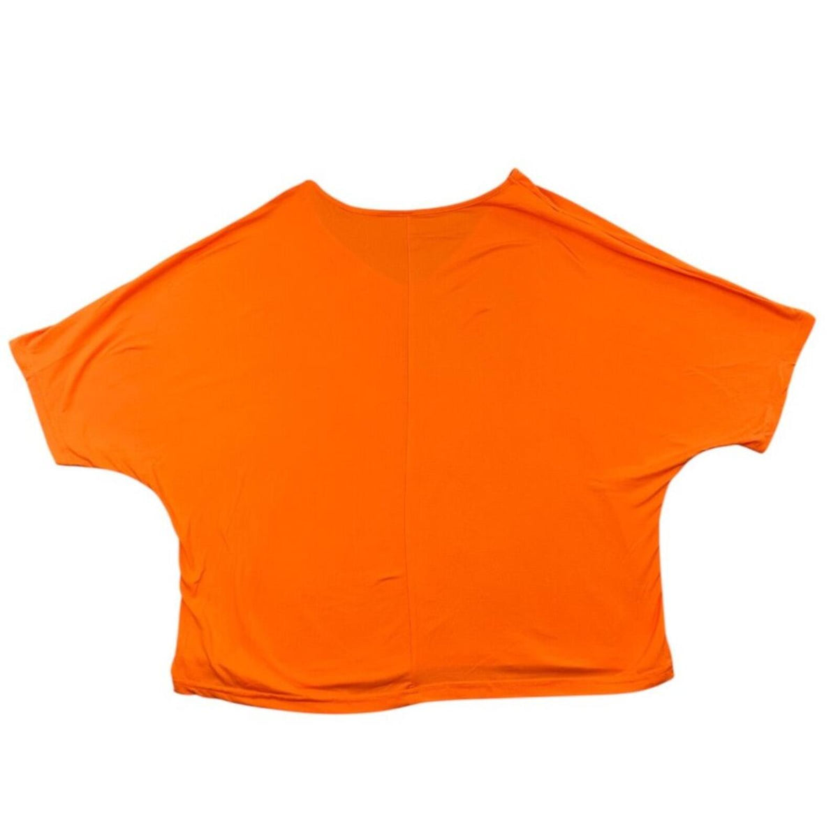 Orange Oversized V Neck Tee and Wide Leg Lounge Pants Set Casual
