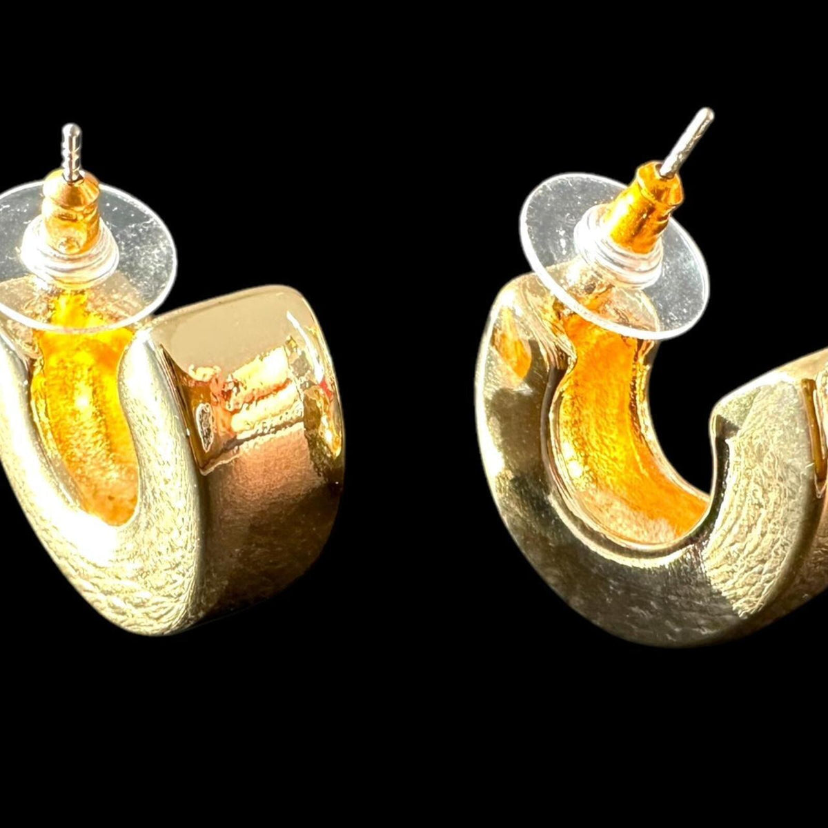 Chunky Gold Hoop Earrings Bold Statement Fashion Jewelry