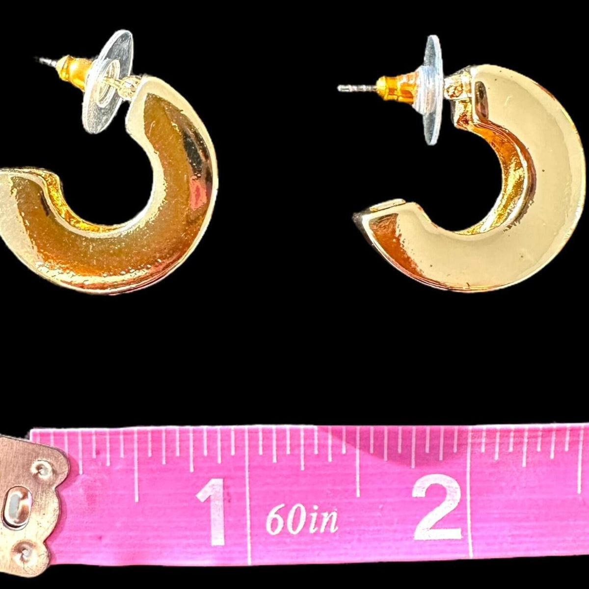 Chunky Gold Hoop Earrings Bold Statement Fashion Jewelry