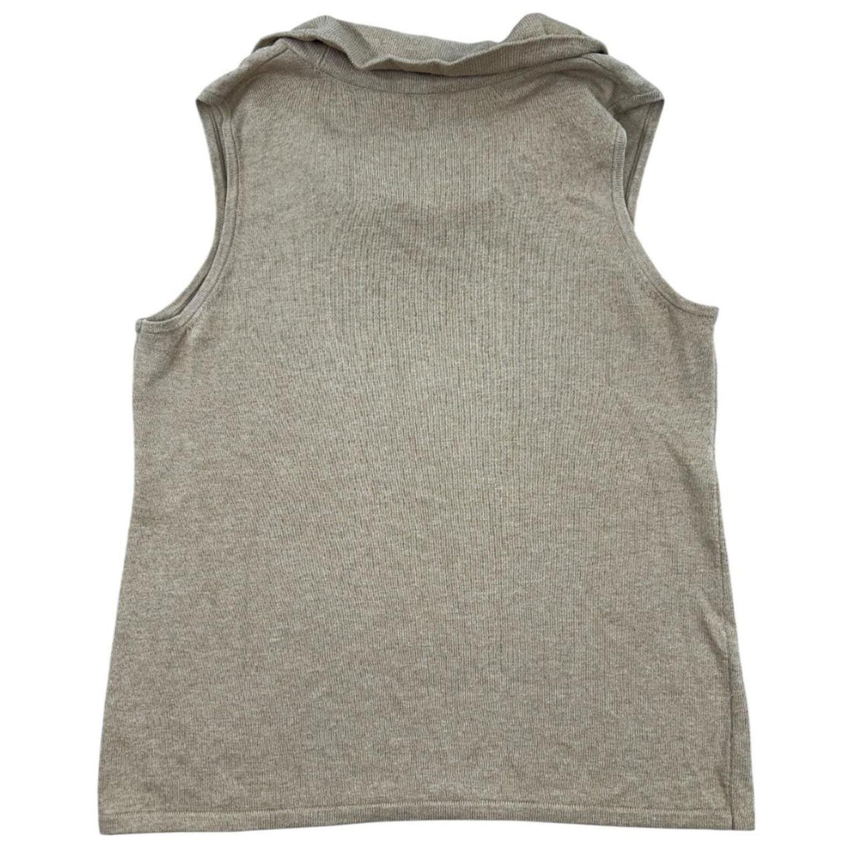 Chico's Tan Sleeveless Cowl Neck Sweater Soft Cotton Nylon Rabbit