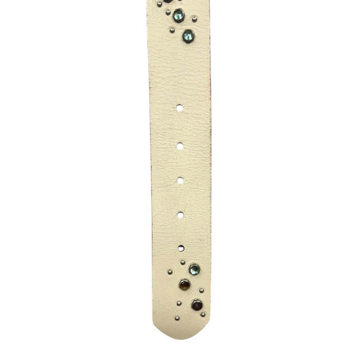 Nyovee Studded Leather Belt Cream NWT