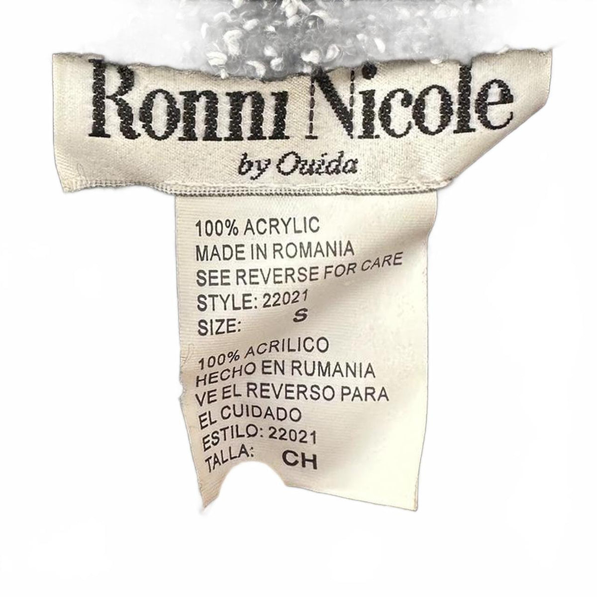 Ronni Nicole by Ouida Gray and Black Sweater with Ruffle Shoulder Detail Casual