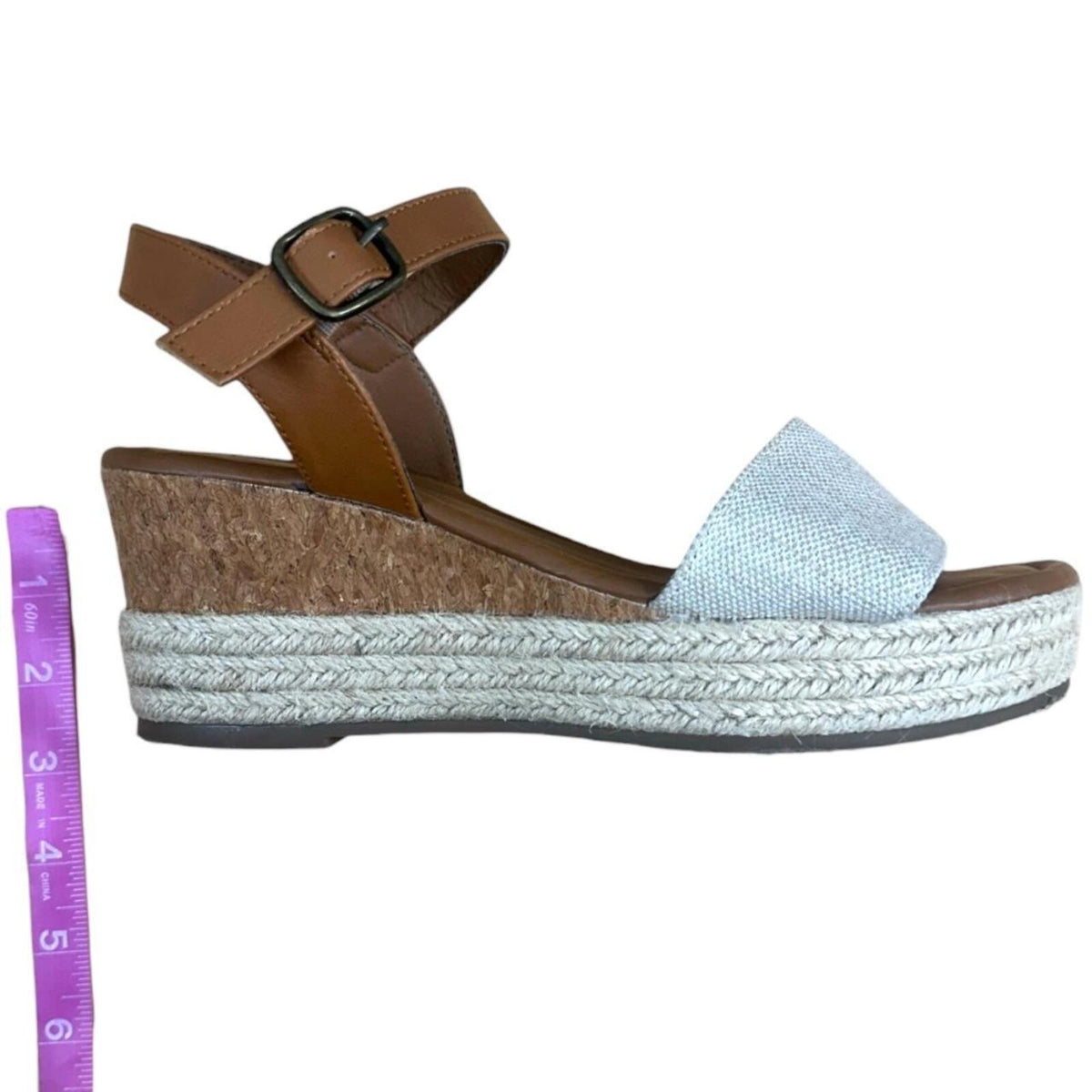 Y-Not Clever Wedge Sandals Bohemian Y2K Fairycore Style White Cream Espadrille
