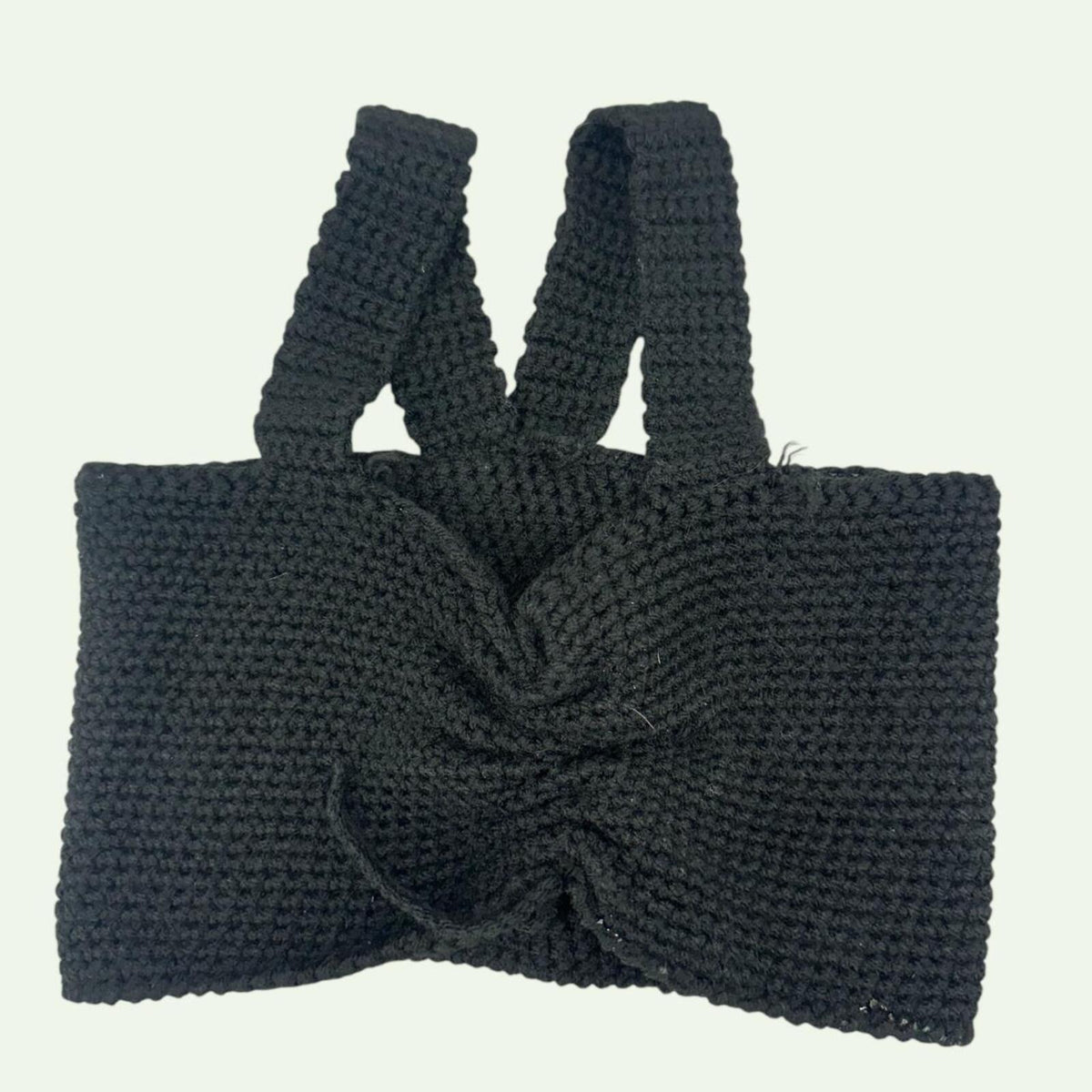 Black Crochet Crop Top Bohemian Indie Fairycore