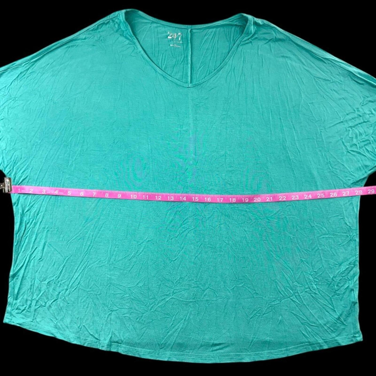24/7 by Maurice's Turquoise V Neck Tee