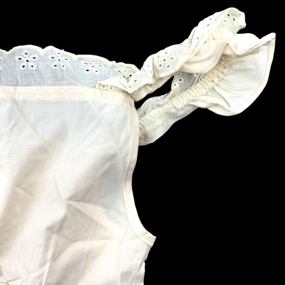 SHEIN Cream White Halter Crop Top with Lace Detailing Bohemian Fairycore