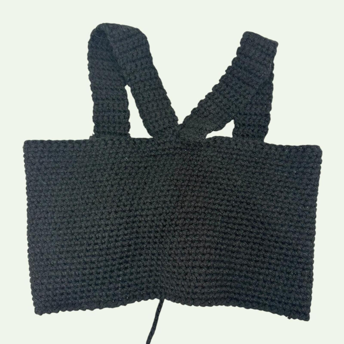 Black Crochet Crop Top Bohemian Indie Fairycore