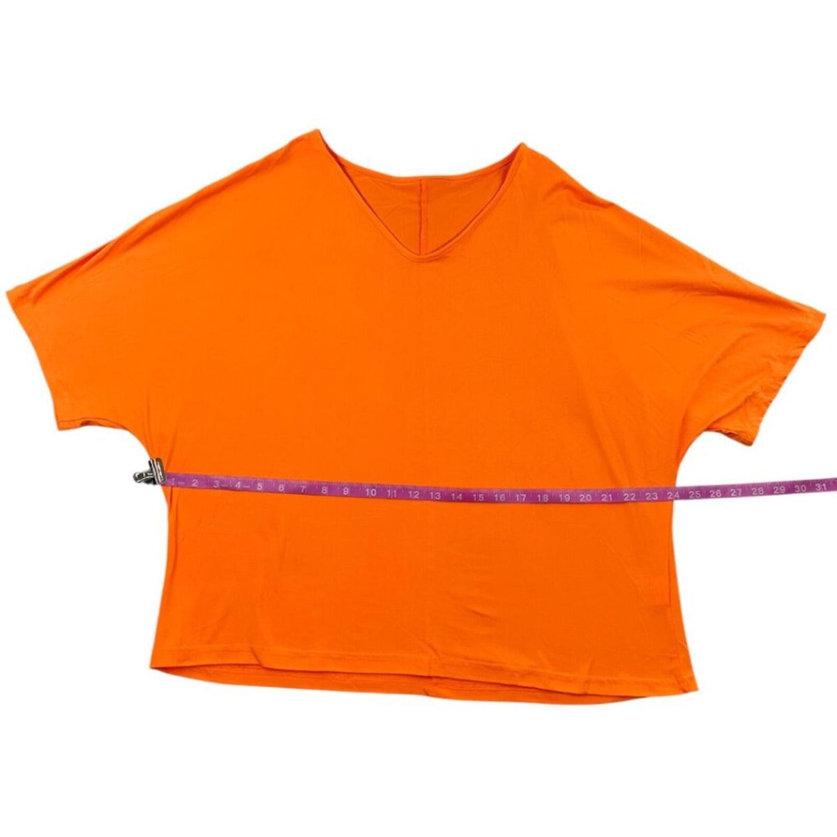 Orange Oversized V Neck Tee and Wide Leg Lounge Pants Set Casual