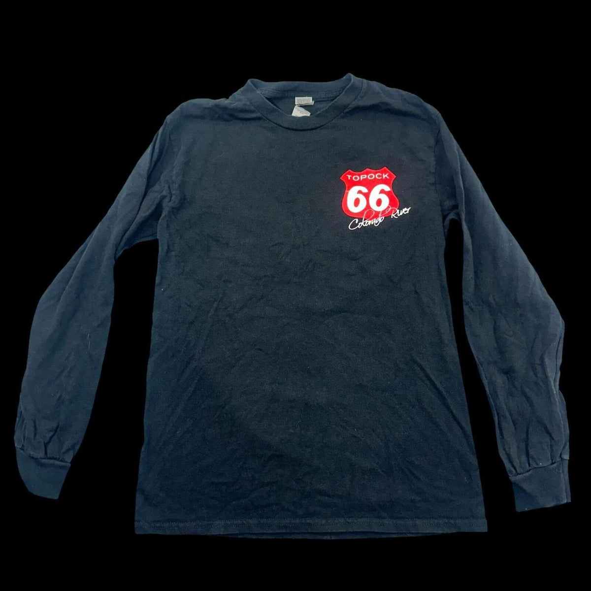 Red Kap Topock Route 66 Long Sleeve Tee Black Vintage Skater