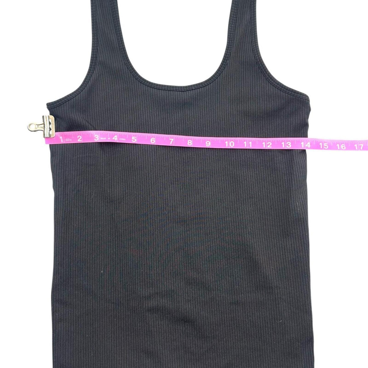 Black Ribbed Tank Top Casual Minimalist Preppy Style