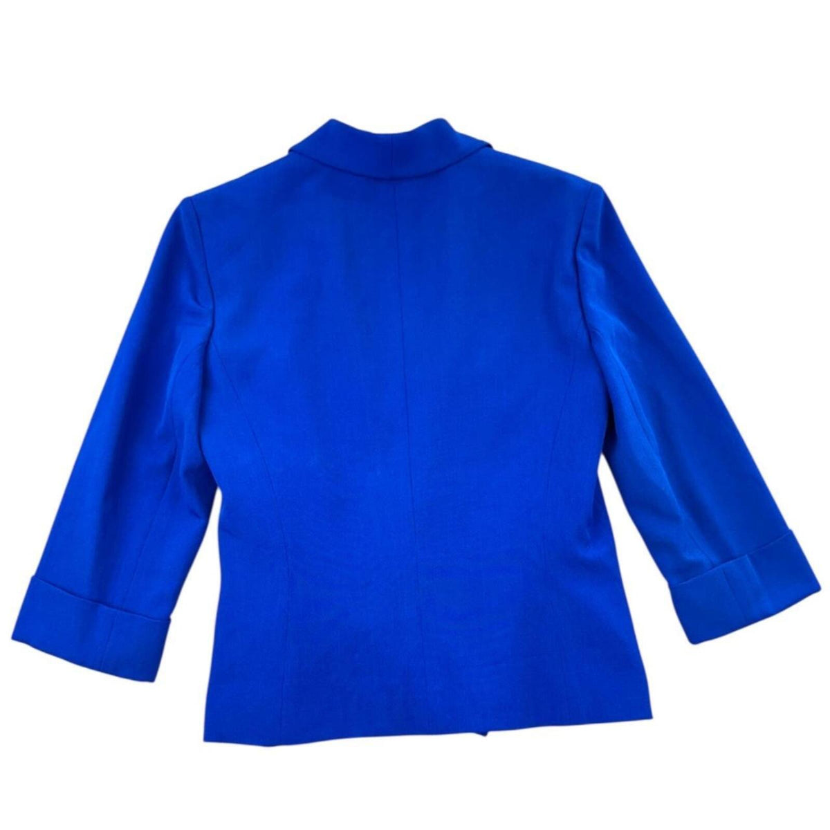 Jones Studio Royal Blue Open Front Blazer and 3/4 Cuffed Sleeves