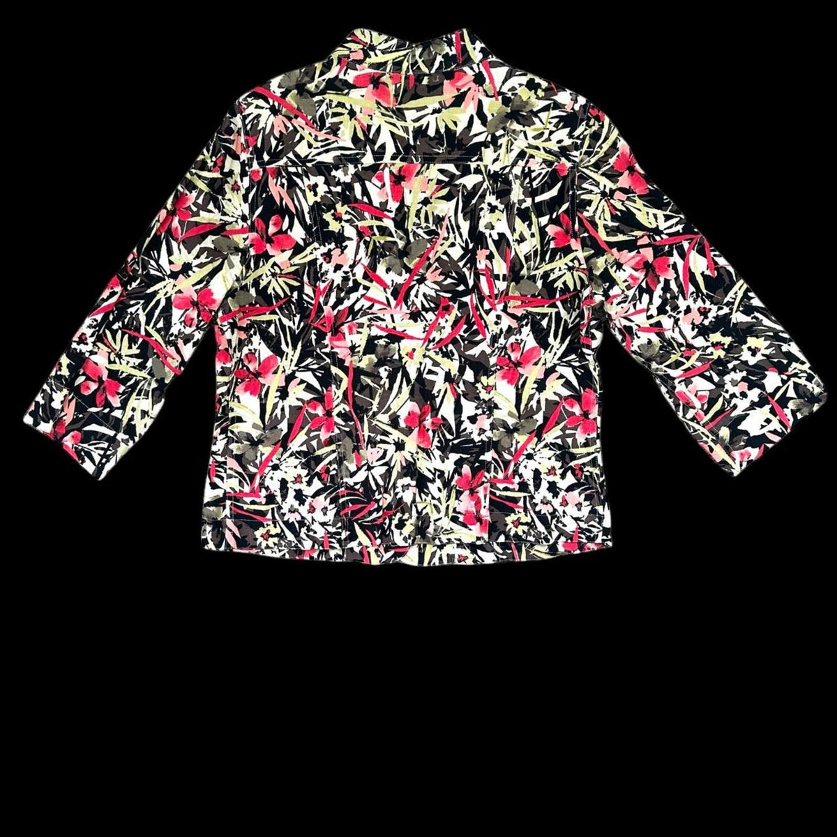 Christopher & Banks Floral Jacket Lightweight Bomber Multi Color