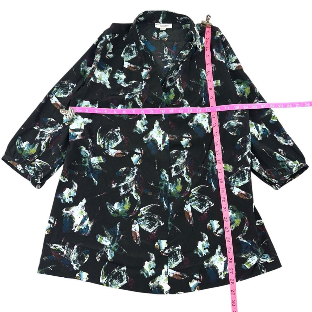 Liz Lange for Target Black Watercolor Abstract Print Tunic Blouse Maternity Boho