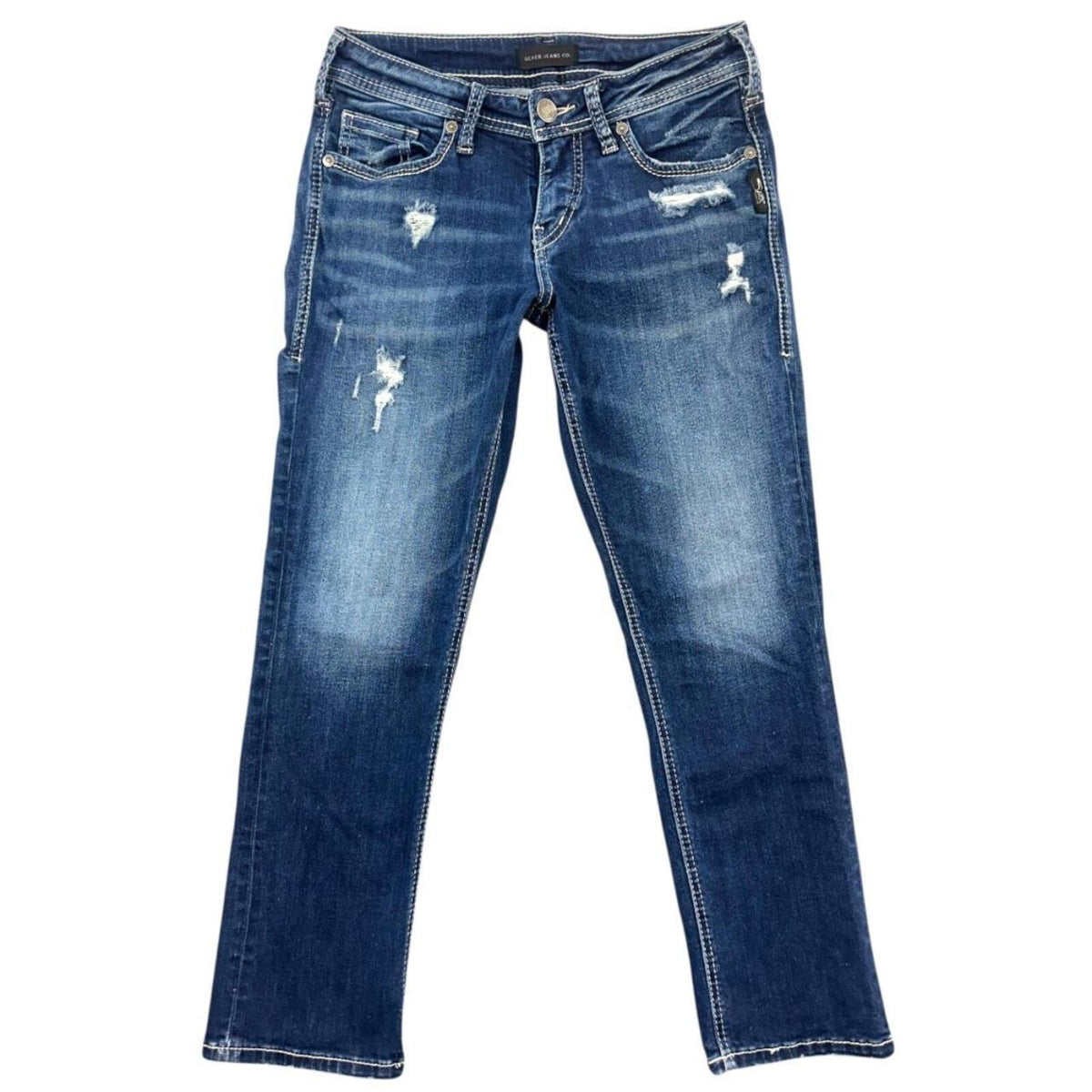 Silver Jeans Co. Avery High Rise Curvy Fit Slim Bootcut Jeans Blue Navy Y2K