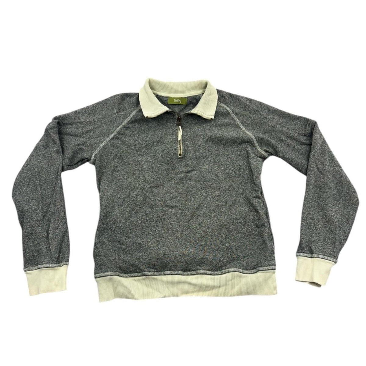 Pulp Grey Marl Quarter Zip Pullover Casual Preppy Sporty Sweater