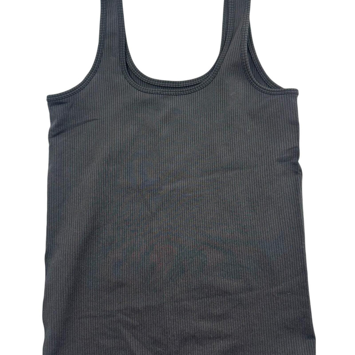 Black Ribbed Tank Top Casual Minimalist Preppy Style