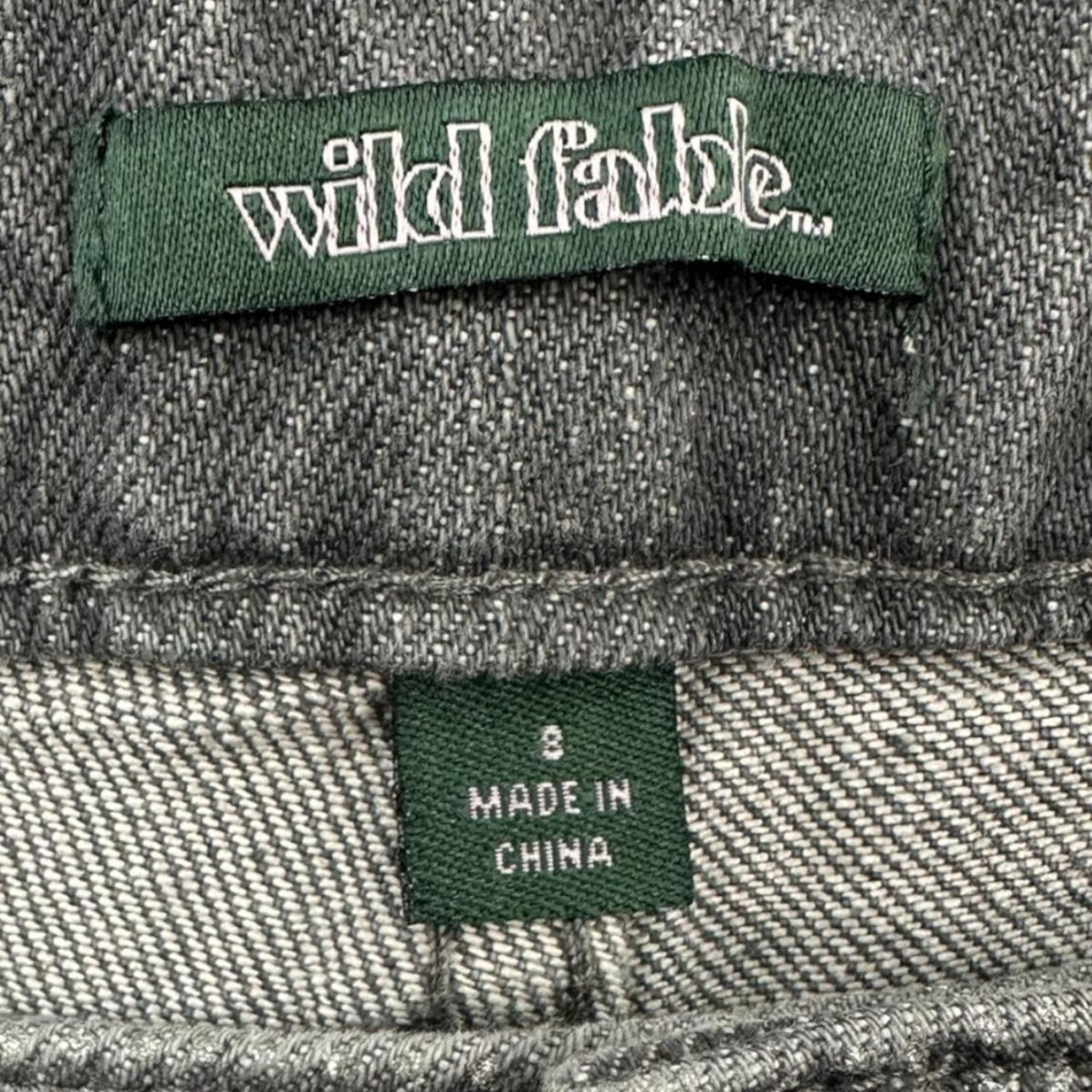 NWT Wild Fable Metallic Silver Wide Leg Baggy Jeans Y2K Whimsigoth Preppy