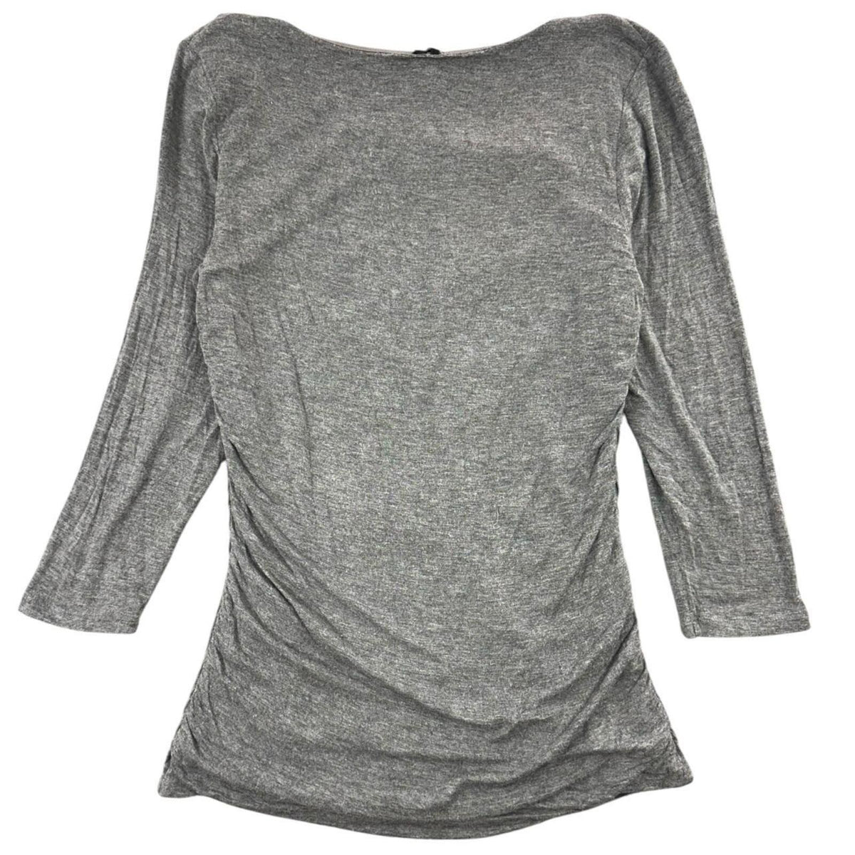 Maurices Heather Grey Cowl Neck Ruched Top Women's Y2K Office