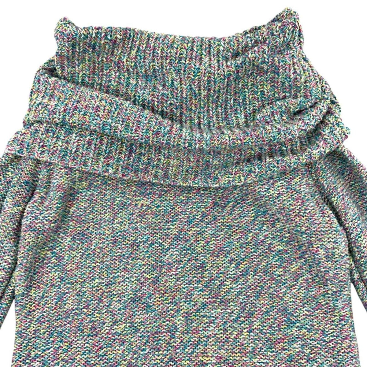 Mossimo Multicolor Space Dyed Cowl Neck Sweater Y2K Bohemian Fairy