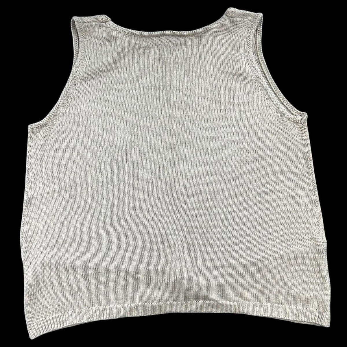 Apt. 9 Lightweight Knit Sweater Tank Top in Cream with Twist Knot Detail