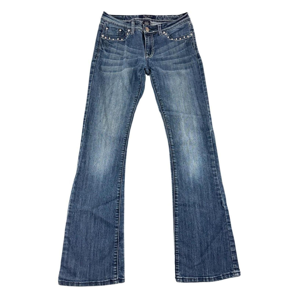 Earl Jean Y2K Bootcut Jeans Rhinestone Embellished Designer Denim Vintage Early