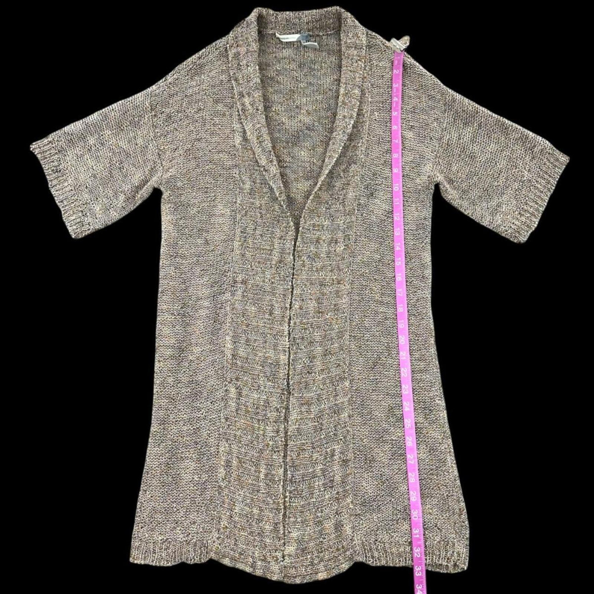 Classique Entier Brown Tan Knit Duster Cardigan Bohemian Fairy Cottage