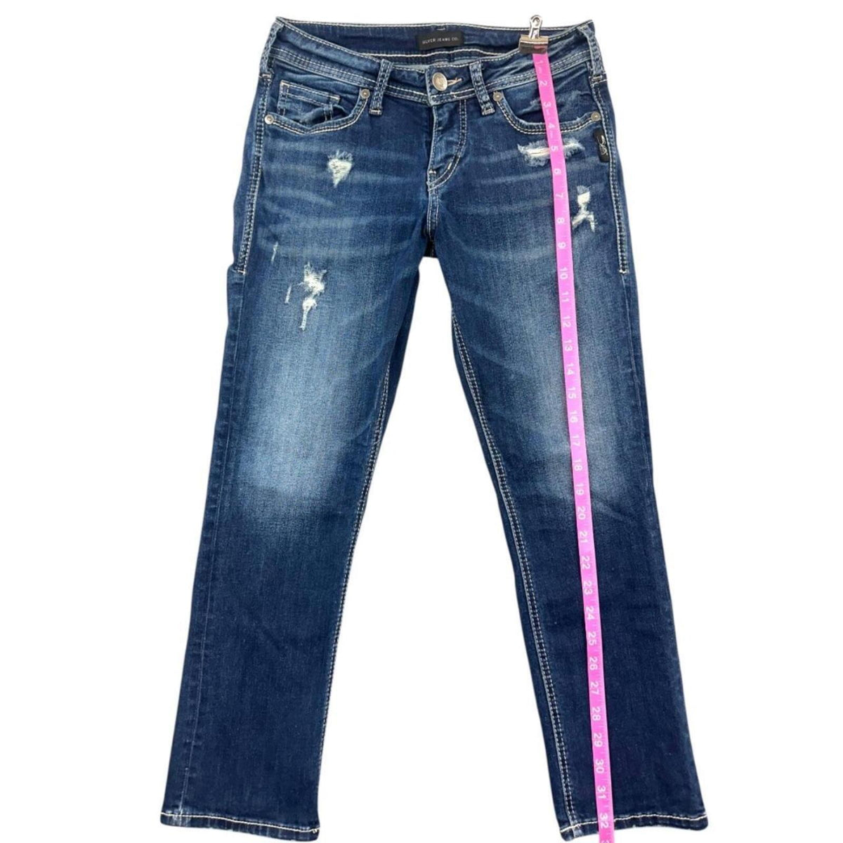 Silver Jeans Co. Avery High Rise Curvy Fit Slim Bootcut Jeans Blue Navy Y2K
