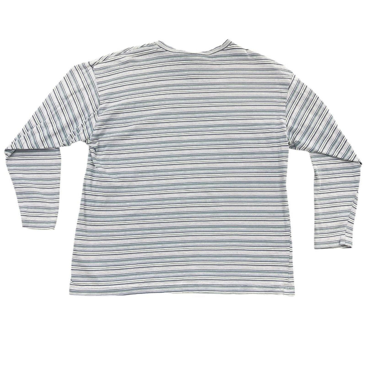 Arizona Jean Co Vintage Inspired Micro Striped Long Sleeve Tee Blue
