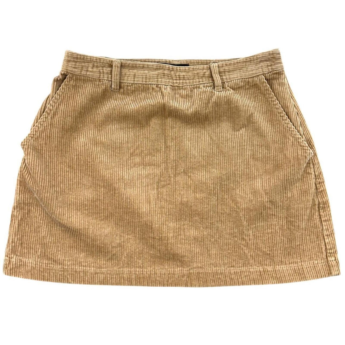 Forever 21 Tan Corduroy Mini Skirt 70s Retro Indie