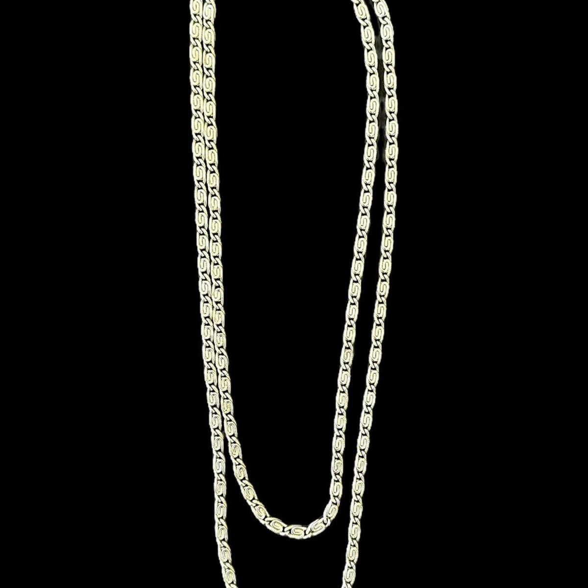 Vintage Silver Tone Chunky Chain Necklace
