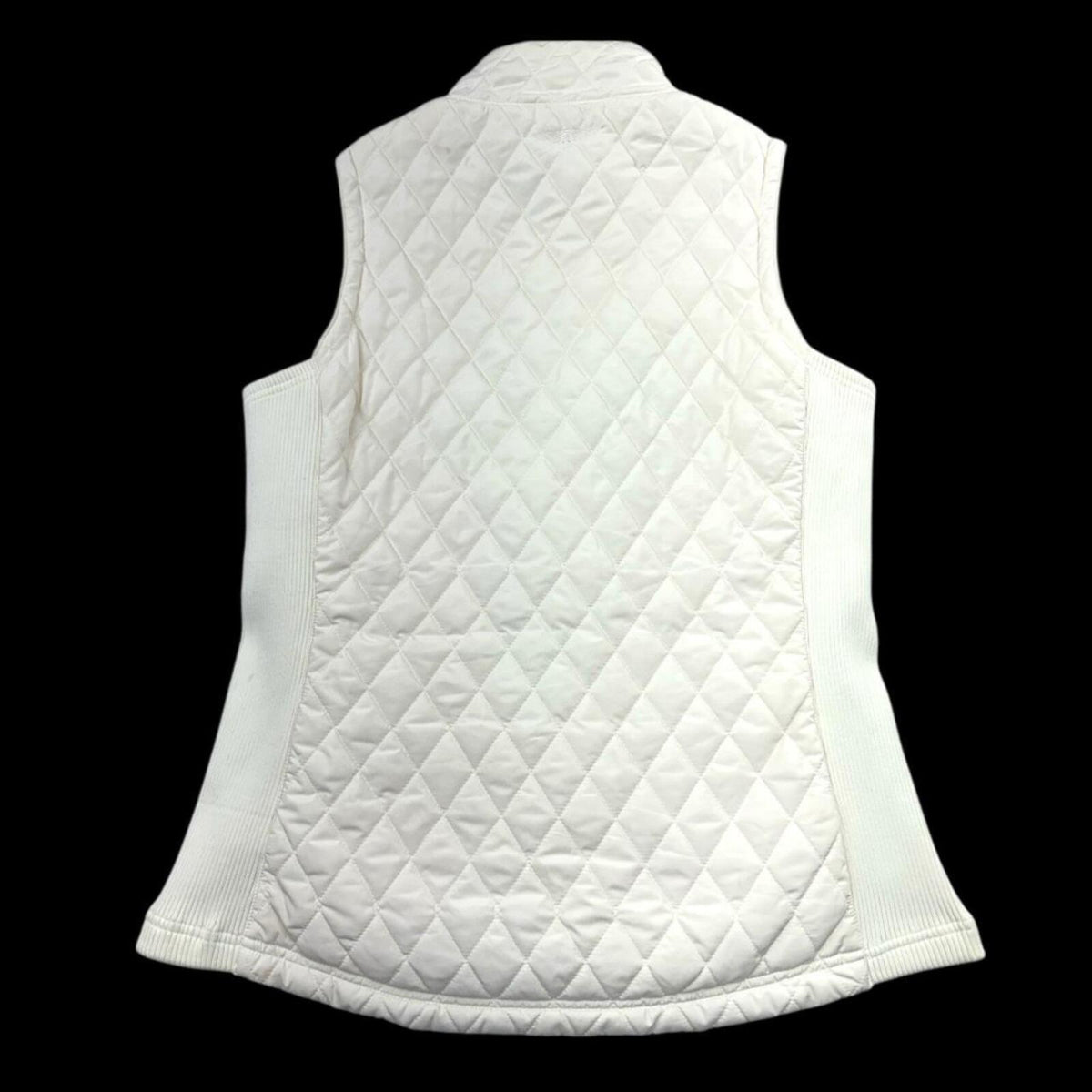 Straight Down Cloud Vest Cream Quilted