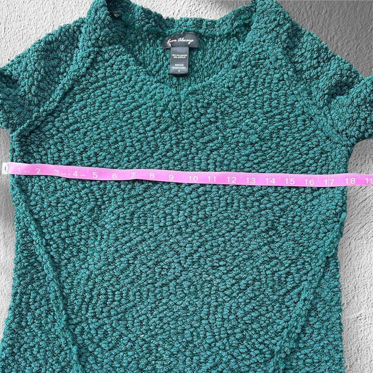 Love Always Teal Green Sweater Casual Indie Preppy Cozy Knit Pullover Relaxed