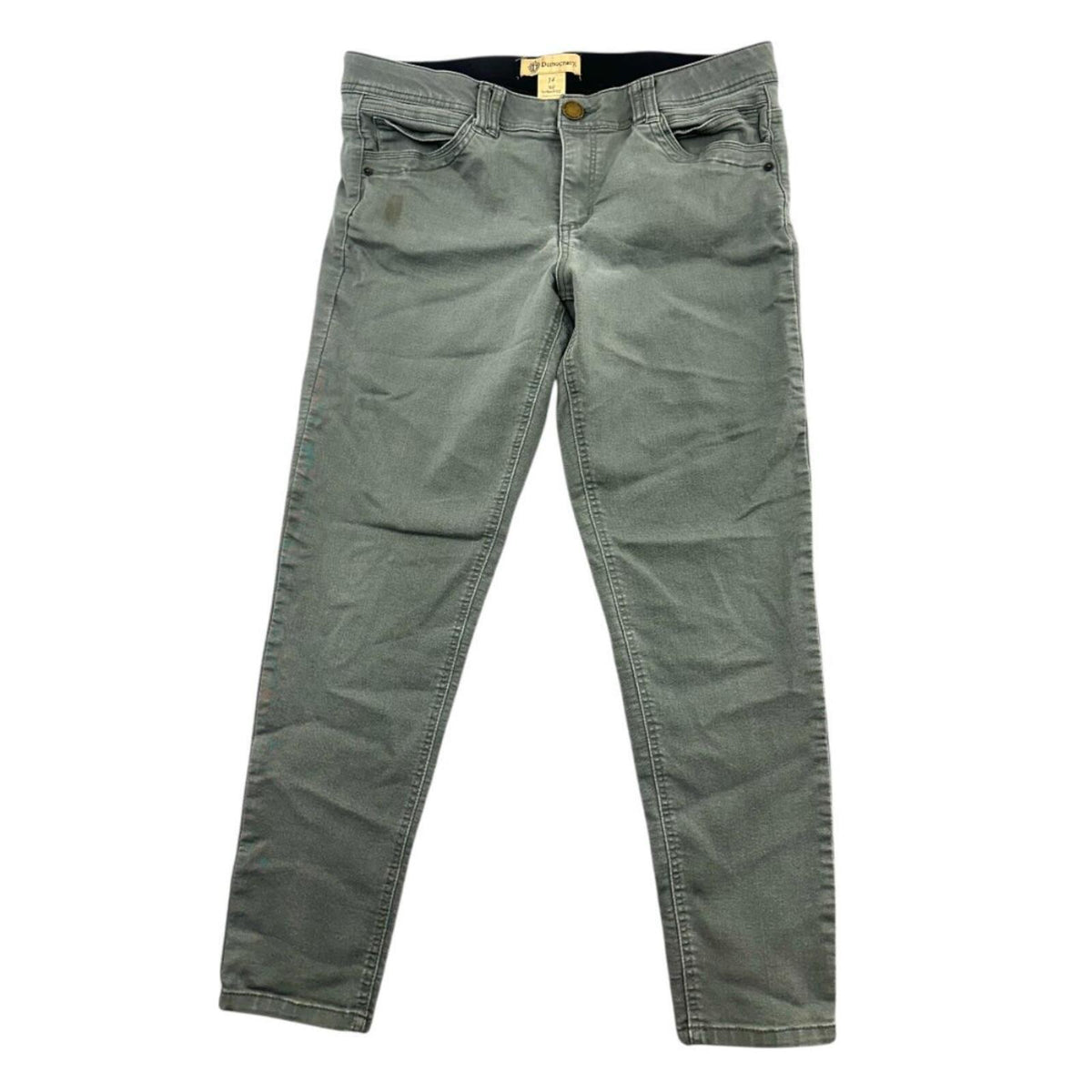 Democracy Absolution Skinny Jeans in Sage Green Y2K Indie Bohemian