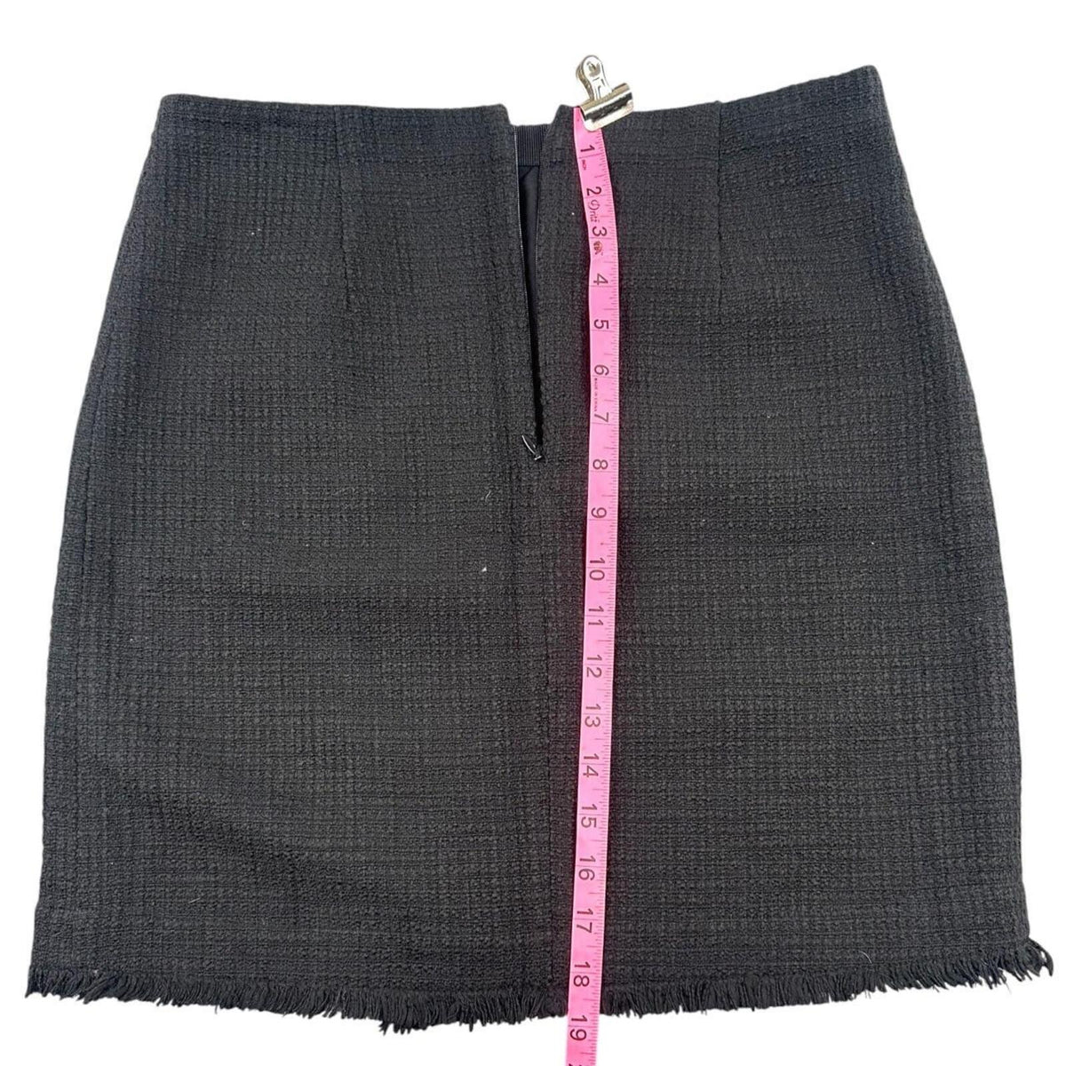 Ann Taylor Black Tweed Wrap Skirt Office Siren Preppy Minimalist Quiet luxury