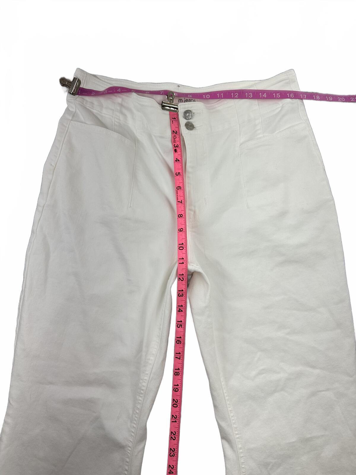 Maurice's White Flared Jeans Retro 70s Style Casual Chic
