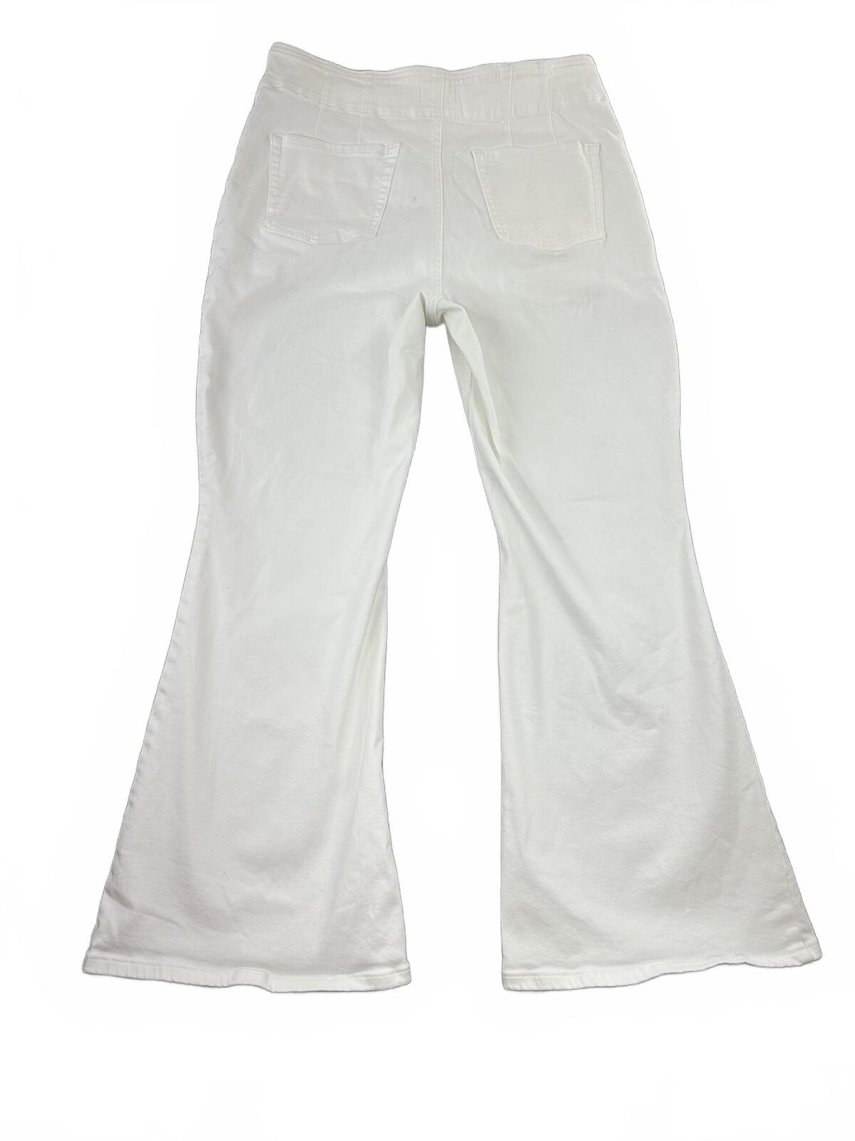 Maurice's White Flared Jeans Retro 70s Style Casual Chic