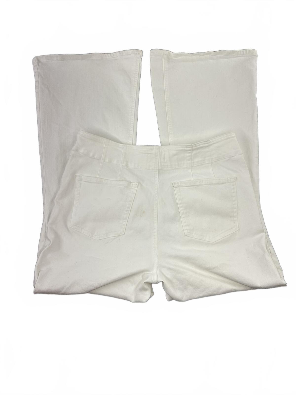 Maurice's White Flared Jeans Retro 70s Style Casual Chic