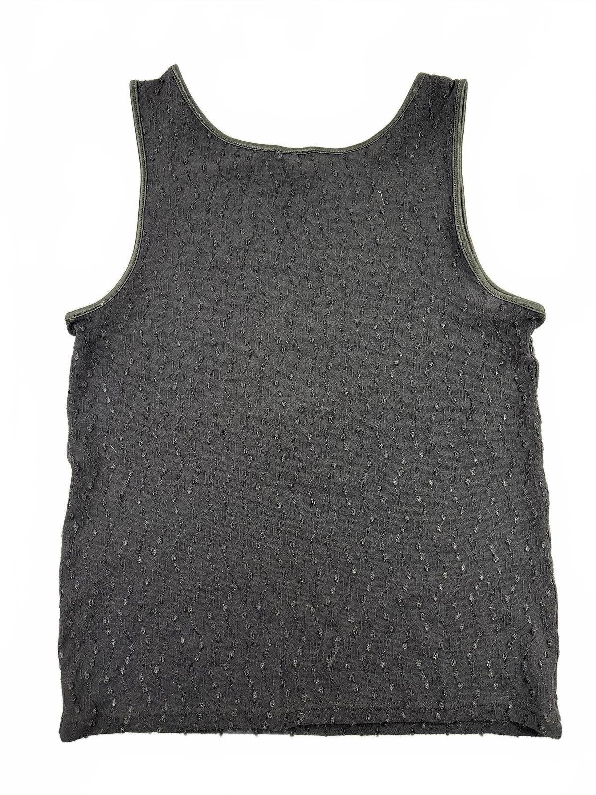 Secret Treasures Black Textured Nylon Tank Top