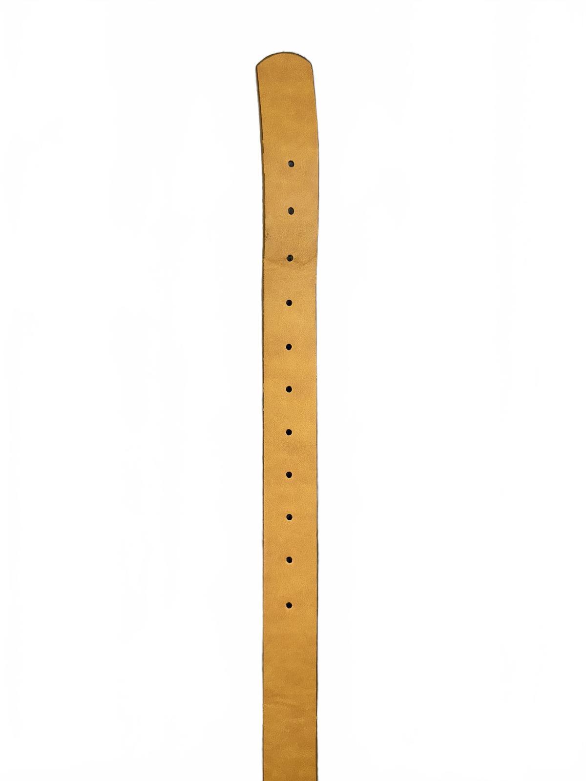Stylish Mustard Faux Leather Belt with Rhinestone Hexagon Buckle