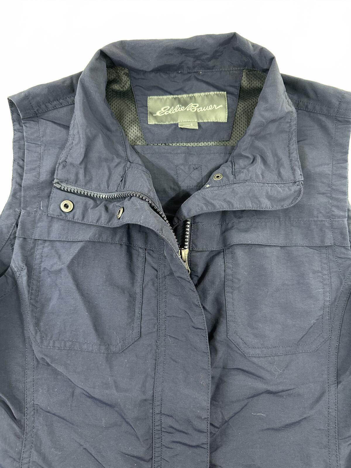 Eddie Bauer Navy Utility Vest Casual Outdoor Layering Piece