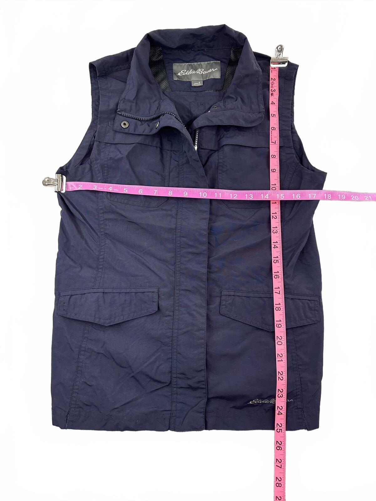 Eddie Bauer Navy Utility Vest Casual Outdoor Layering Piece