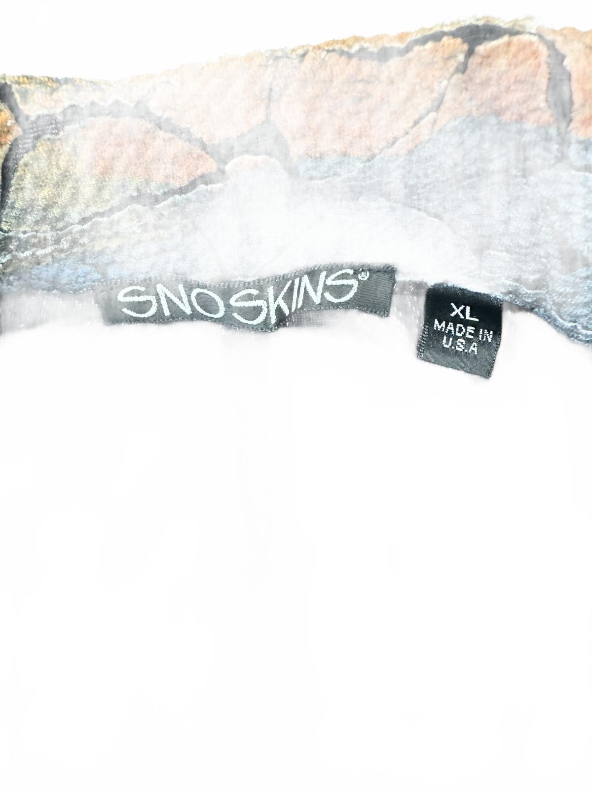 Snoskins Printed Crinkle Long Sleeve Button Up Shirt Retro Y2K Indie