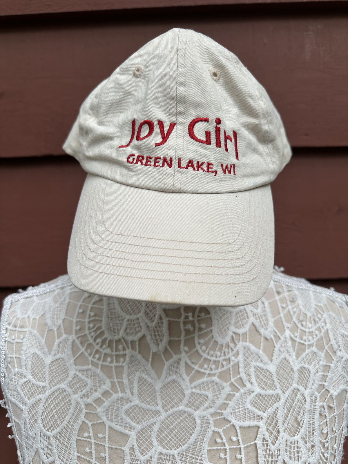 Joy Girl Green Lake WI White Baseball Cap