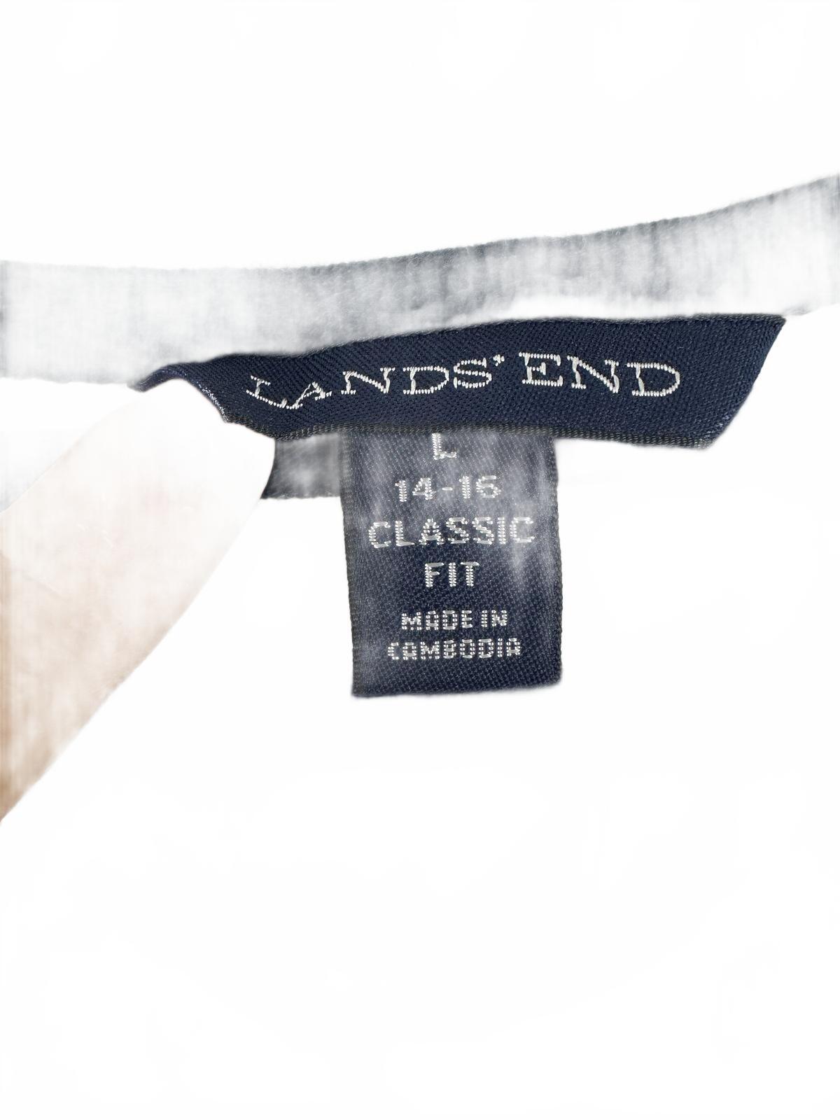 Lands' End Classic Striped Sleeveless Polo Shirt