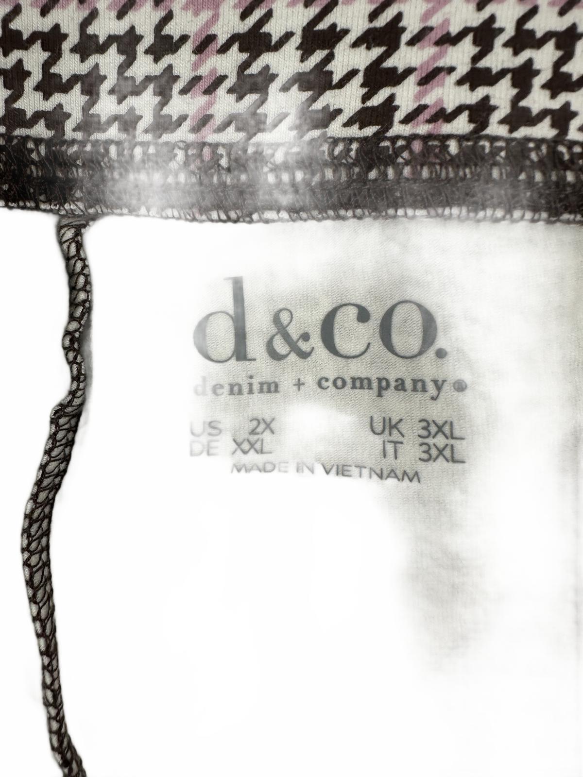 d&co. denim + company Black and White Plaid Stretch Tailored Pants