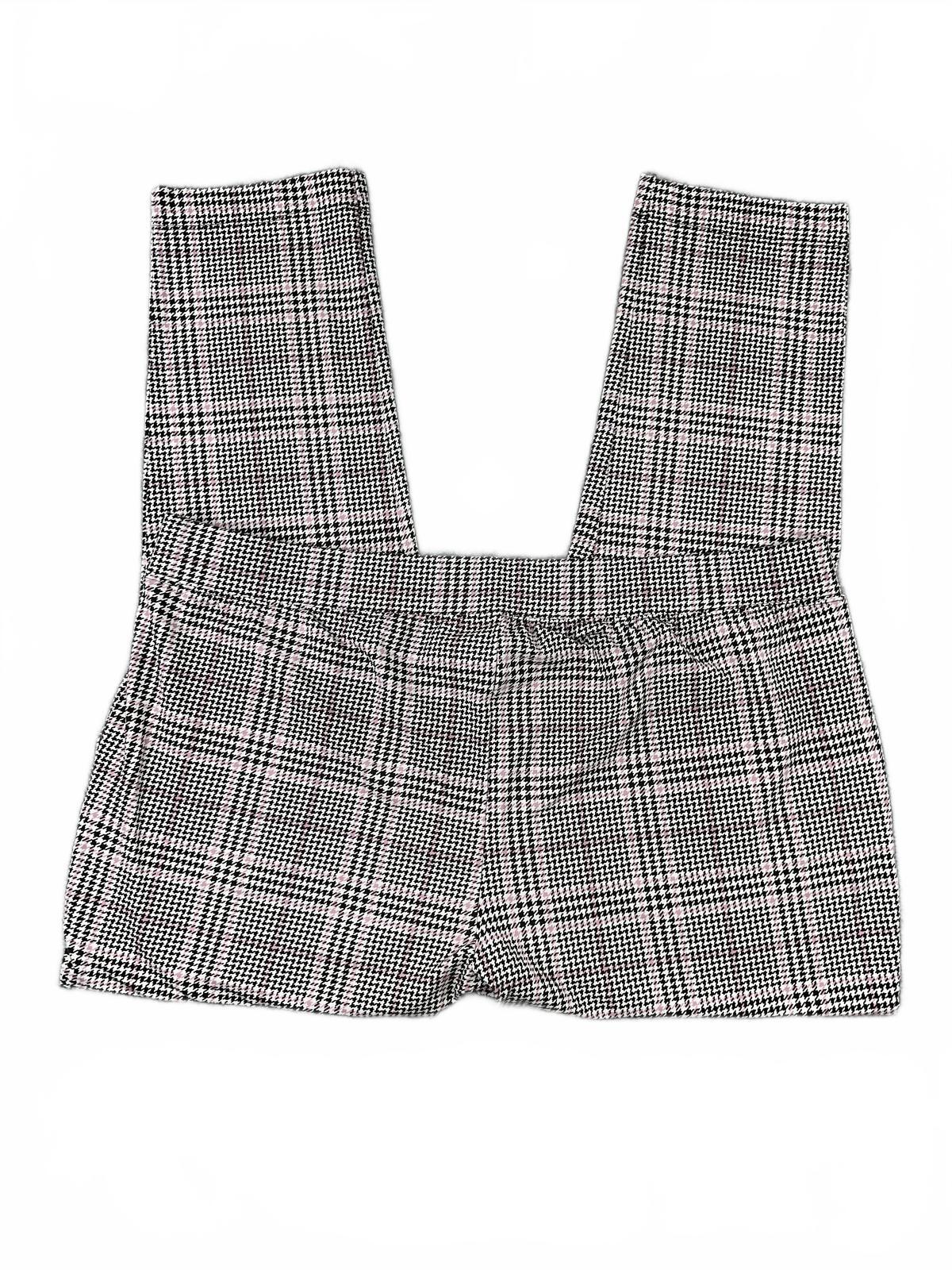 d&co. denim + company Black and White Plaid Stretch Tailored Pants