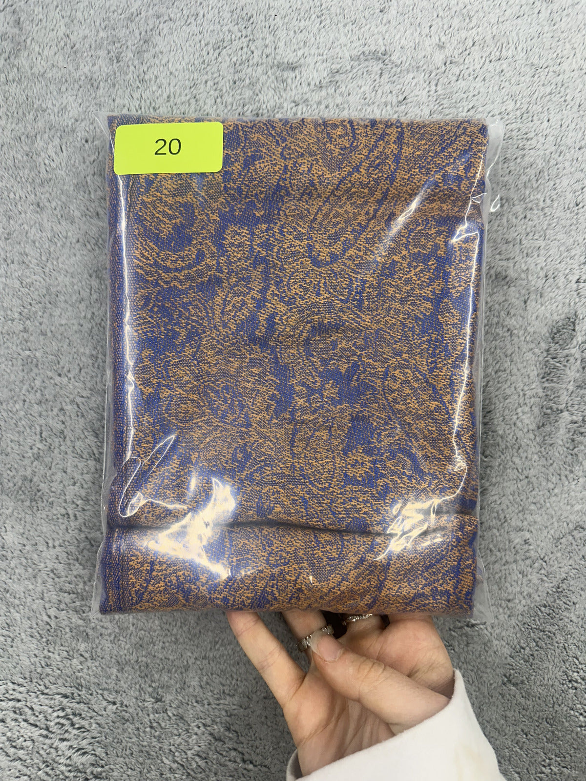 Purple & Gold Paisley Patterned Pashmina Scarf
